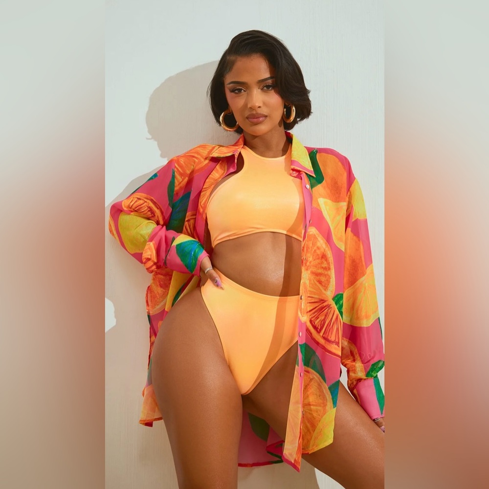 Vibrant Orange Women's swim cover up